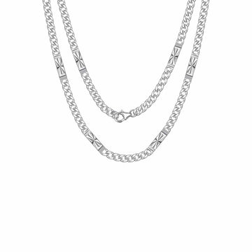 Mens Sterling Silver Cuban Link Chain 20 inches