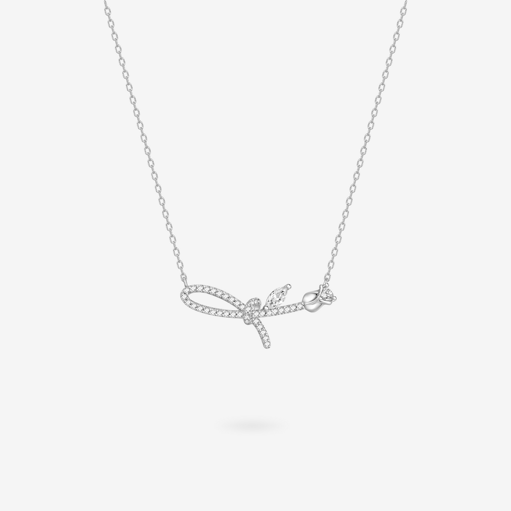 FANCI ME "La Rose" Sterling Silver Necklace Main