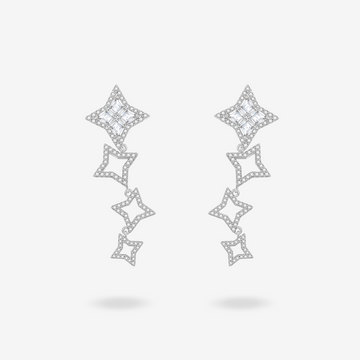 FANCI ME "Starlit Melody" Sterling Silver Drop Earrings Main