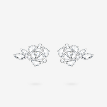 FANCI ME "Blooming Rose" Sterling Silver Post Earrings Main