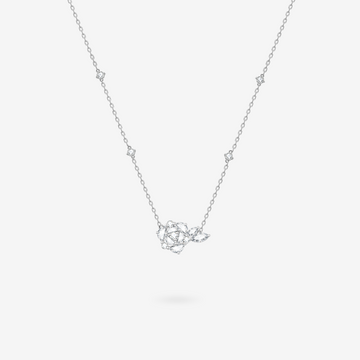 FANCI ME "One Rose" Sterling Silver Necklace Main