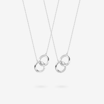 Fanci "Connected" Mobius Matching Ring Sterling Silver Necklace Main