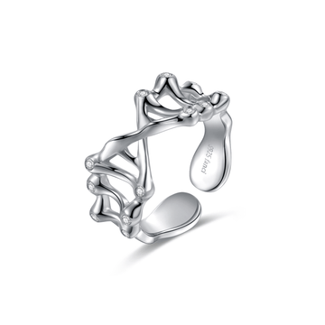 FANCIME "My DNA Love" Open Unisex 925 Sterling Silver Ring Main