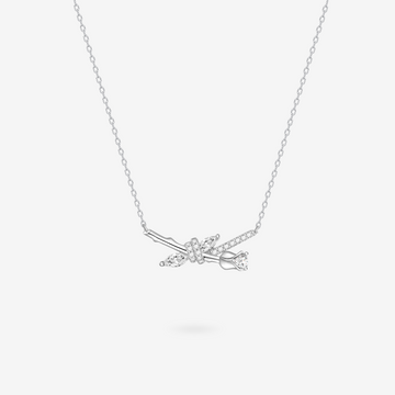 FANCI ME "La Rose" Sterling Silver Love Knot Necklace Main