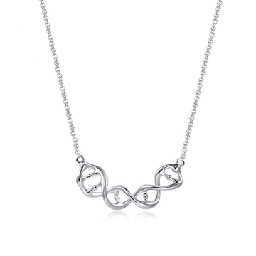 FANCIME "Genetic Soulmate" DNA 925 Sterling Silver Necklace Main